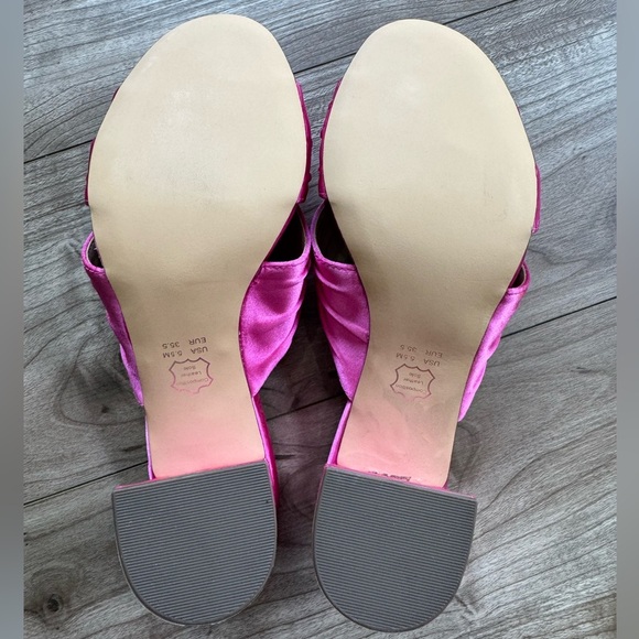 Womens Nina Nayely Satin Criss-Cross Heels in Hot Pink Size 5.5 - Picture 4 of 9